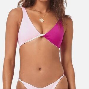 L*space Luna Bikini Top Large New
